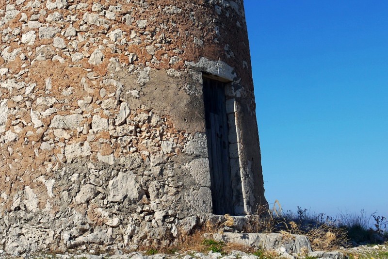 Greece, Zakynthos Island, The Old Windmill Restaurant - stone mill tower
