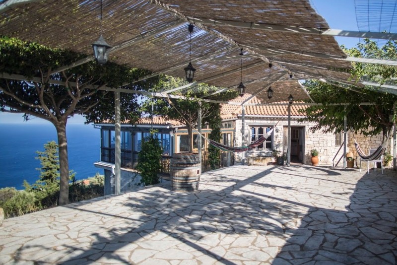 Ελλάδα, Ζάκυνθος, εστιατόριο «The Old Windmill» - πίσω αυλή