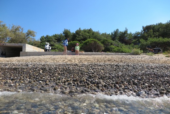 Ελλάδα, νησί της Ζακύνθου, Άνω Βασιλικός, παραλία κοντά στο ξενοδοχείο Acquero Studios - στην άγρια ​​πλευρά της παραλίας