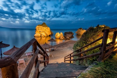 Greece, Zakynthos island, Porto Azzuro Beach Bar