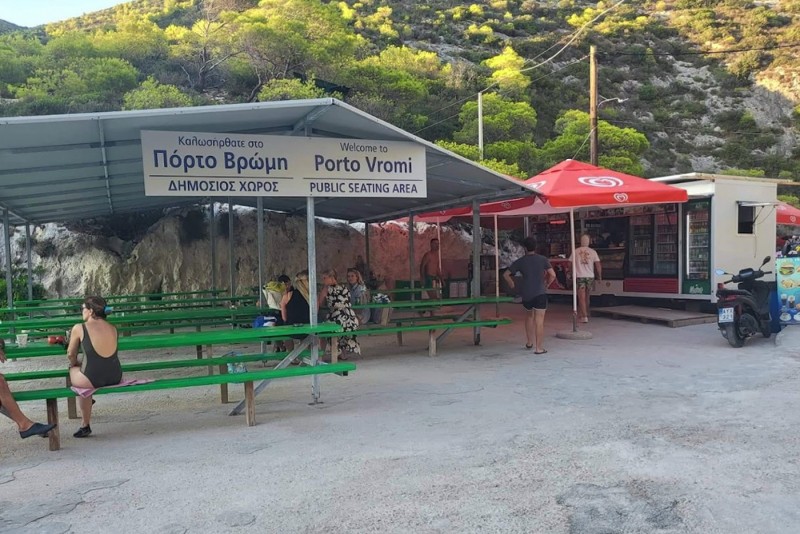 Greece, Zakynthos island – cafe on Porto Vromi Beach "Maries"