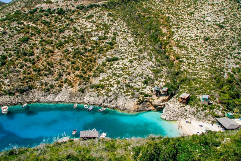Greece, Zakynthos island – Porto Vromi Beach "Maries" (top view)